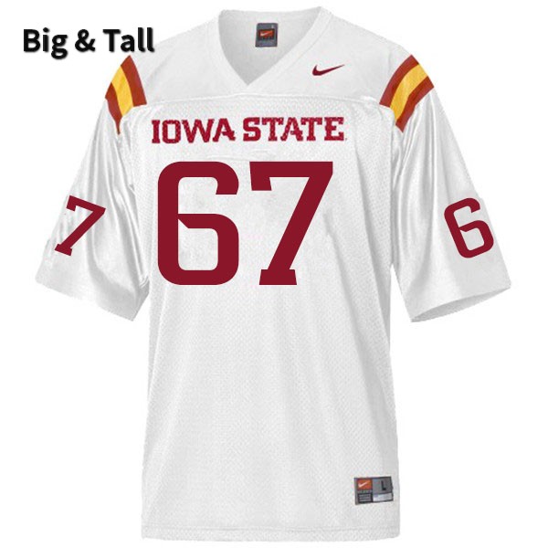 Iowa State Cyclones Men's #67 Grant Treiber Nike NCAA Authentic White Big & Tall College Stitched Football Jersey PO42Y10EW
